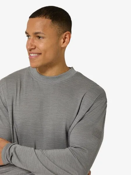 Super.Natural Super.Natural M Casual Rib Bio J LS für Herren, Cashmere grey melange, – Produktbild 1 von 4
