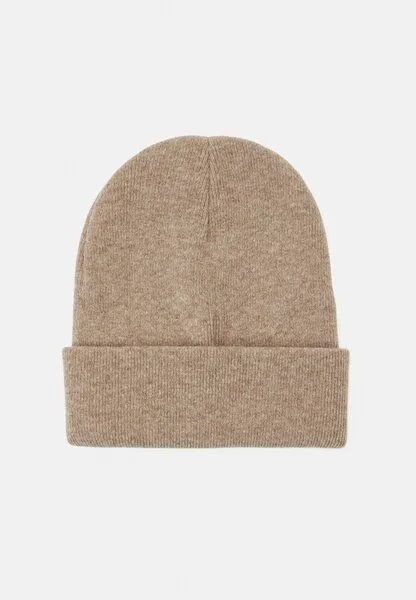 KnowledgeCotton Apparel KnowledgeCotton Apparel Mütze - LEAF Beanie organic wool - GOTS, Beige (kelp), – Produktbild 5 von 5