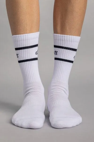 DIRTS dirts Classic Striped Socks, White, – Produktbild 2 von 4