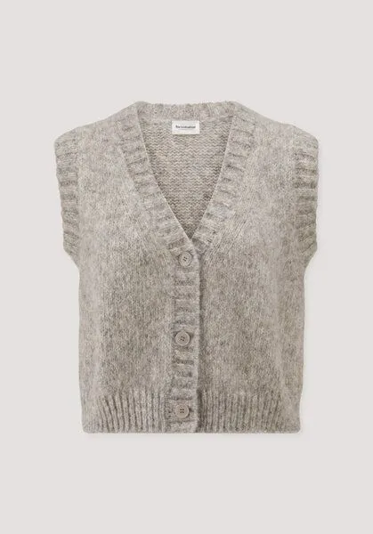 hessnatur hessnatur Strickweste Relaxed aus Alpaka und Bio-Baumwolle, Naturgrau, – Produktbild 4 von 4