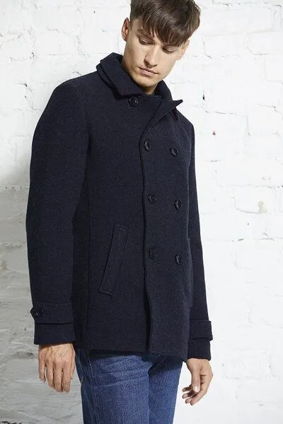 Wunderwerk Wunderwerk Herren Cabanjacke aus 100% Schurwolle mit TENCEL "Caban jacket heavy wool", Blau (old navy 695), – Produktbild 3 von 3