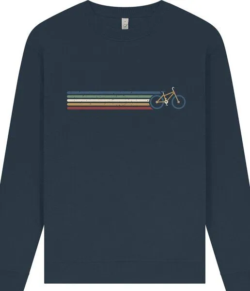 Spreecult Spreecult Retro Fahrrad - Unisex Sweatshirt - Bio und Fair - Bike, Denim (blau), – Produktbild 1 von 4