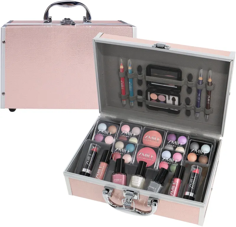 ZMILE COSMETICS Kosmetik-Koffer EYE-CATCHER, 42-tlg., mit veganer Formulierung, Bunt|rosa, – Produktbild 1 von 5