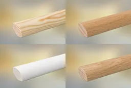 woodstore24 Sockelleiste Kiefer für Parkett und Massivholzdielen, 20 x 20 mm, klar lackiert, fallende Längen 100 - 290 cm – Produktbild 1 von 1