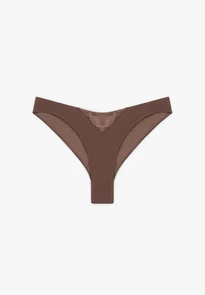 Lovjoi Lovjoi Slip BABIANA mit feiner Spitze, Warm brown (braun), – Produktbild 1 von 1