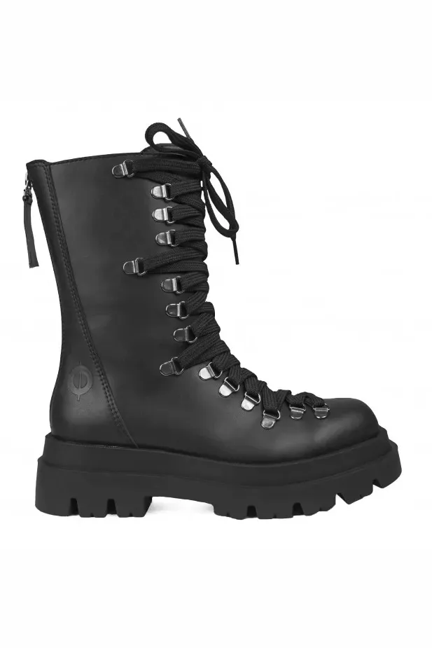 Altercore Altercore Damen vegan Stiefel Lara, Schwarz, – Produktbild 1 von 3