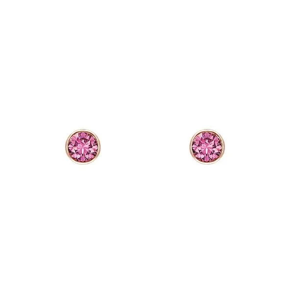 Eppi Eppi Silberne Ohrstecker mit rosa Saphiren in Bezelfassung Tofine, Rosa, – Produktbild 1 von 4