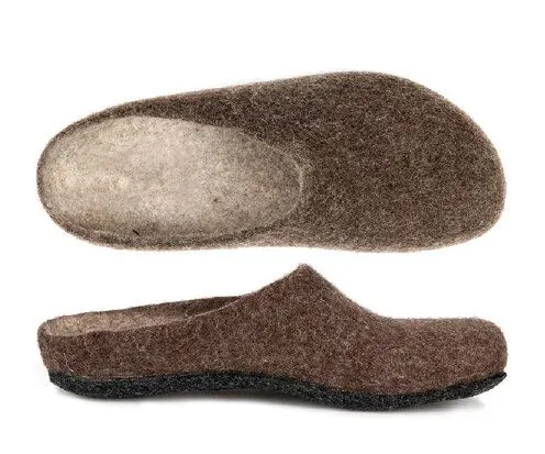 Gottstein Gottstein Magicfelt Filz Hausschuh aus 100 % Schurwolle (Merinowolle) Modell AN-709, Braun, – Produktbild 1 von 1