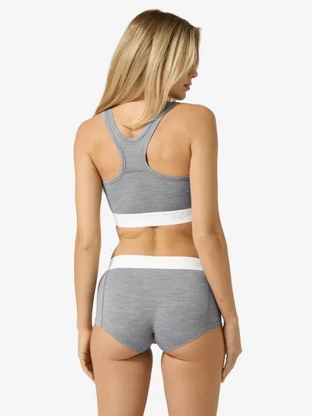 Super.Natural Super.Natural W BIO SEMPLICE BRA für Damen, Merino, Cashmere grey melange, – Produktbild 2 von 4