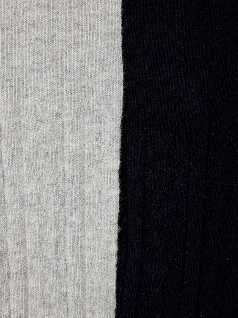 Vertbaudet 2er-Pack Mädchen Strumpfhosen aus Musterstrick, Marine, – Produktbild 2 von 2