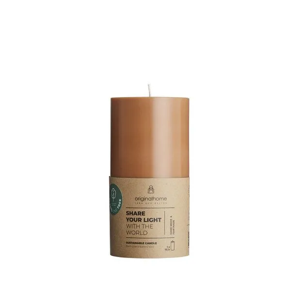 Originalhome Originalhome Geruchsneutrale Stumpenkerze Kleine – vegan & fair., Braun (cognac), – Produktbild 1 von 4