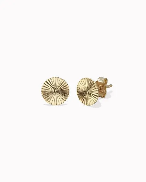 lille mus lille mus Ohrstecker 'Sonne' 925 Silber, Gold, – Produktbild 3 von 3