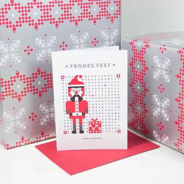 Bow & Hummingbird Bow & Hummingbird Grußkarte Weihnachtsmann – Produktbild 4 von 4