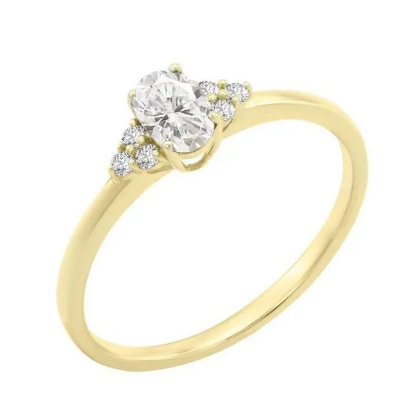 Eppi Eppi Verlobungsring mit Moissaniten und Lab Grown Diamanten Sheldo, Gelb, – Produktbild 1 von 4