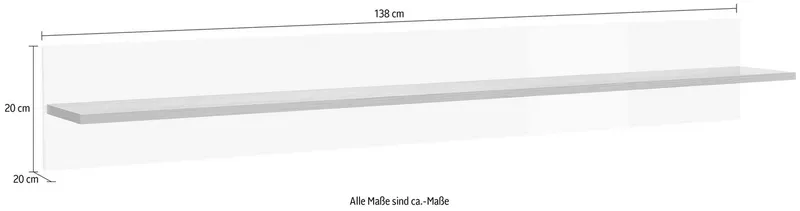 Home affaire Wandregal CLAiR Wandregal 71, Breite 138 cm, Weiß, – Produktbild 4 von 5
