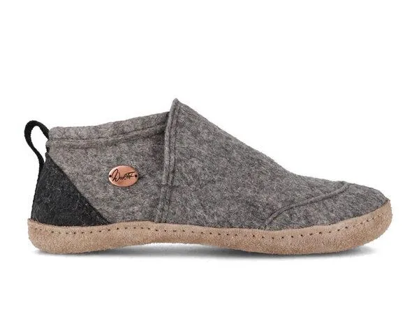 WoolFit WoolFit moderne Filz-Hausschuhe „Taiga“ mit geschlossener Form für einen stabilen Sitz, Hellgrau(grau), – Produktbild 2 von 4