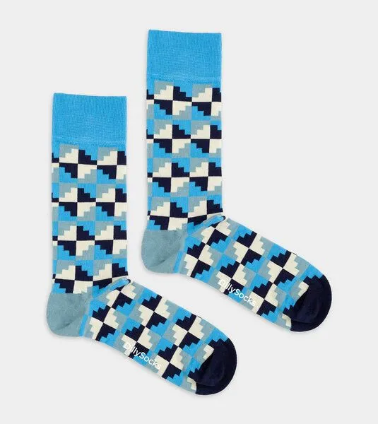 DillySocks DillySocks Socken Frosty Cubes aus Biobaumwoll-Mix, Mehrfarbig, – Produktbild 1 von 2