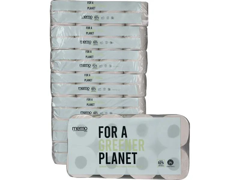 Memo Memo Toilettenpapier 3-lagig (150 Blatt), 7 x 8 Rollen – Produktbild 1 von 1
