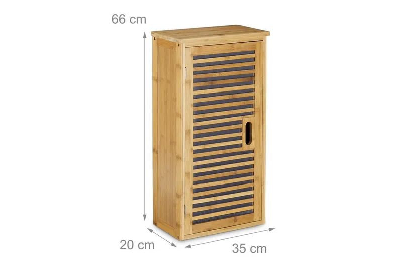 RELAXDAYS RELAXDAYS Hängeschrank Badezimmer Hängeschrank Bambus 2 Ablagen, Braun, – Produktbild 4 von 5