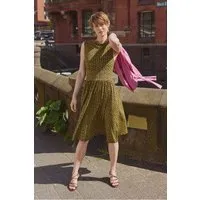 Tranquillo Jerseykleid Albaa aus EcoVero™ Viskose - black fan / XS – Produktbild 1 von 2