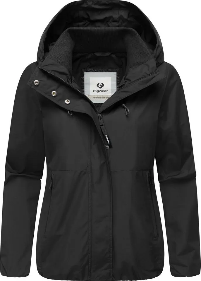 ragwear ragwear Outdoorjacke Sunniva Light Wasserdichte und atmungsaktive Damen Übergangsjacke, Schwarz, – Produktbild 2 von 5