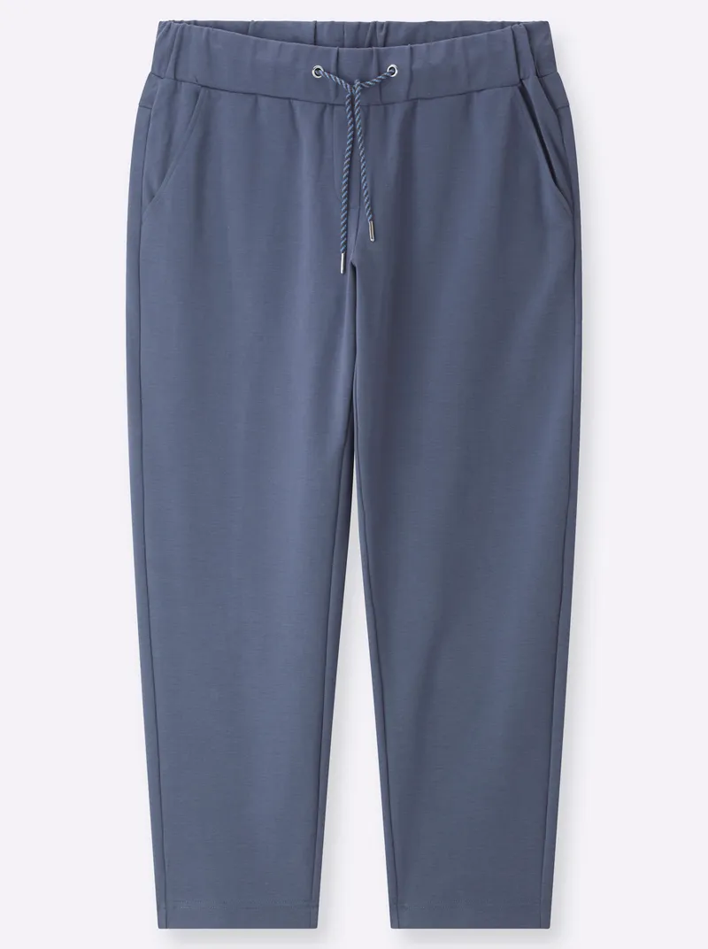 sheego Jogg Pants rauchblau, Rauchblau, – Produktbild 1 von 2