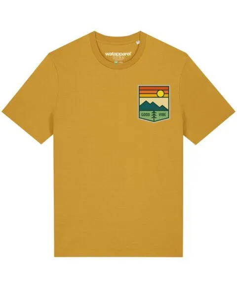 watapparel watapparel T-Shirt Unisex Good Vibe, Ochre, – Produktbild 1 von 3