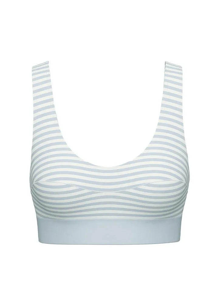 CALIDA CALIDA Bustier Elastic breites Unterbrustband, ohne Bügel, Baumwollmischung, Blau, – Produktbild 2 von 5