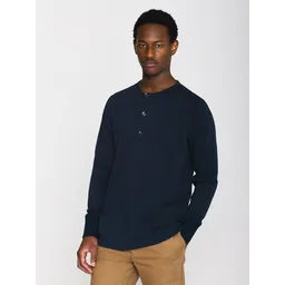 KnowledgeCotton Apparel KnowledgeCotton Apparel Sweatshirt - BO long sleeve henley - aus Bio-Baumwolle – Produktbild 1 von 1