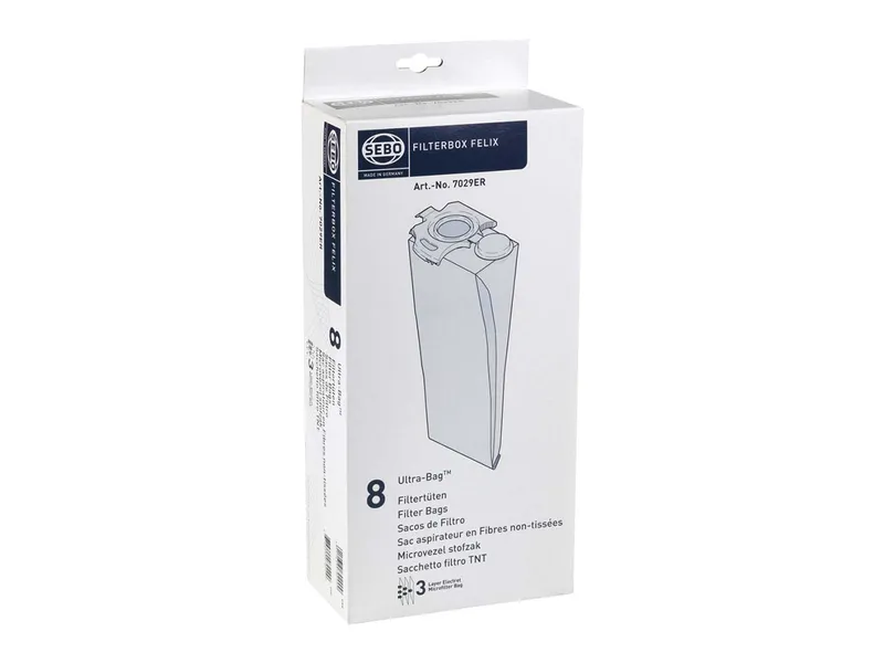 Sebo 8 Stk. SEBO Staubsaugerbeutel für "Felix" 3,5 l – Produktbild 1 von 2