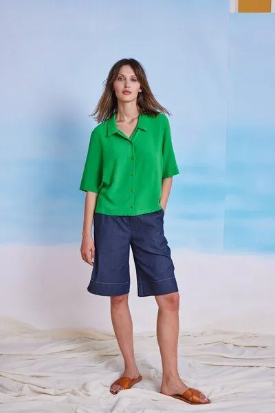 LANA Organic LANA Organic Bluse, Modell Xena, Island green, – Produktbild 1 von 1