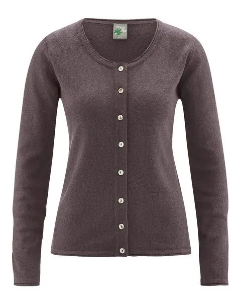 HempAge HempAge Damen Cardigan Carina, Mocca, – Produktbild 3 von 4