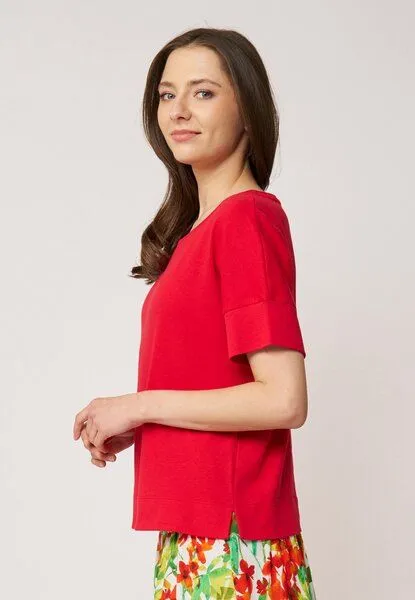 LANA Organic LANA Organic Shirt, Modell Valentina, Tomate, – Produktbild 3 von 4