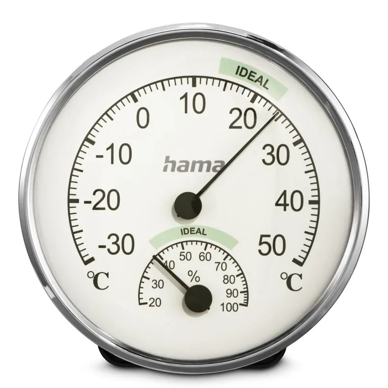 Hama Hama Thermometer und Hygrometer "Chios", Silber/Weiß – Produktbild 6 von 6