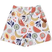 Walkiddy Kinder Shorts GOTS zertifiziert – Mehrfarbiges Früchtemuster, Bund mit Kordel, weich & bequem | von Walkiddy – Produktbild 1 von 1
