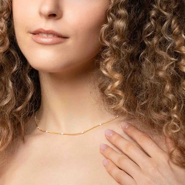 fejn jewelry fejn jewelry Kette 'dot' - mit Punkten und Emaille, Black / silber, – Produktbild 4 von 4