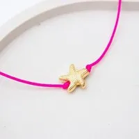 Bow & Hummingbird Bow & Hummingbird Armband auf Karte - Seesternchen - Meeresrauschen, Neon-pink, – Produktbild 1 von 1