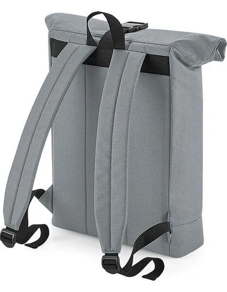BagBase BagBase Recycelter Roll-Top Rucksack Notebook Fach, Navy, – Produktbild 7 von 7