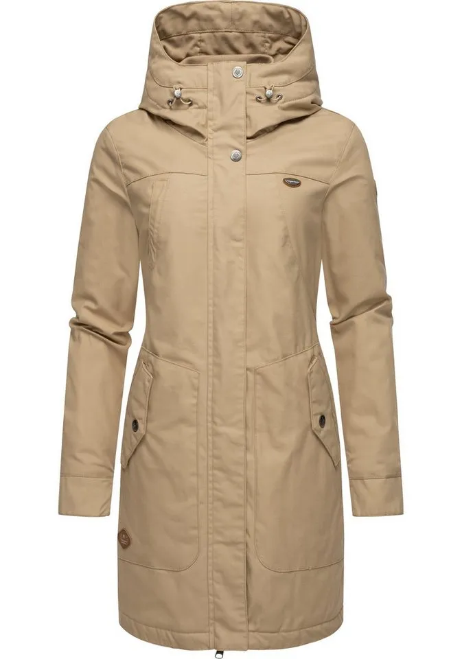 ragwear ragwear Wintermantel Jannisa stylischer Damen Winterparka mit Kapuze, Braun, – Produktbild 2 von 4