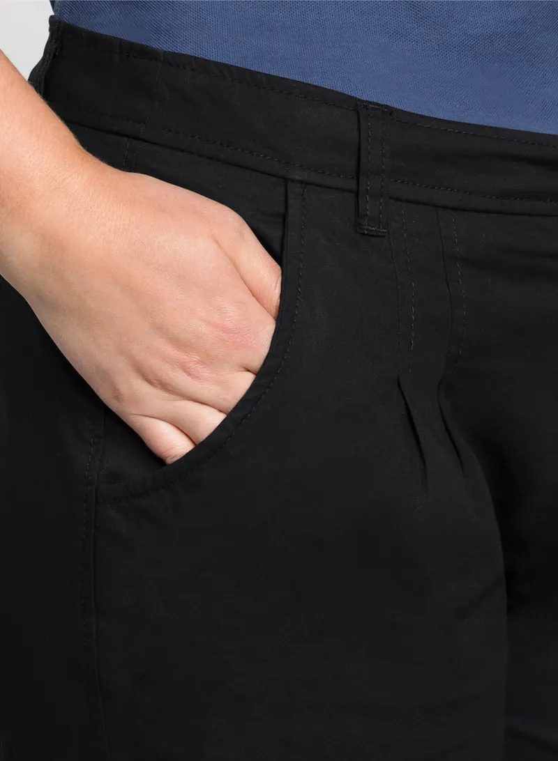 sheego Chinohose, Schwarz, – Produktbild 1 von 3