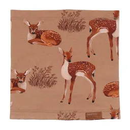Walkiddy Babyschal Bio-Baumwolle GOTS braun Little Fawns, weiches Halstuch für empfindliche Babyhaut, atmungsaktiv, elastisch, wendbar, nachhaltiges Accessoire für Babys von Walkiddy – Produktbild 1 von 1