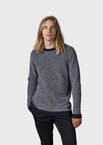 Klitmøller Collective Klitmøller Collective Strickpullover Arthur, Navy/cream, – Produktbild 3 von 4