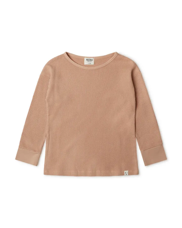MATONA MATONA Damen vegan T-Shirt Langarm Basic Terracotta Orange, Hell orange, – Produktbild 1 von 2