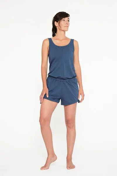 YOIQI YOIQI Yoga Jumpsuit Short, Indigo blue, – Produktbild 1 von 3
