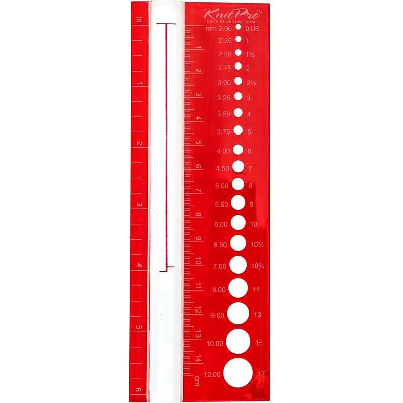 Wolle Rödel Wolle Rödel KnitPro Größenmaß mit Lupe bis 15cm – Produktbild 1 von 1