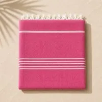 Sandiik Sandiik Strandtuch aus Biobaumwolle in 2 Größen, Pink, – Produktbild 1 von 1