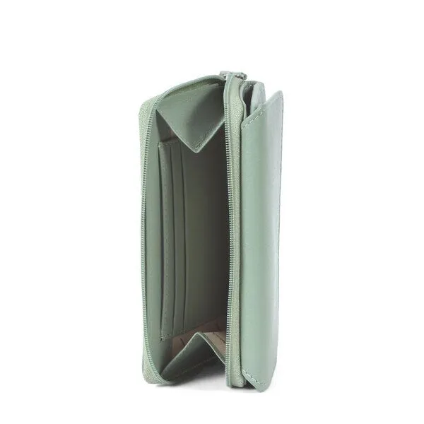 Vargu Vargu Echtleder Geldbörse NILA 1-A mono, Sage green, – Produktbild 3 von 4