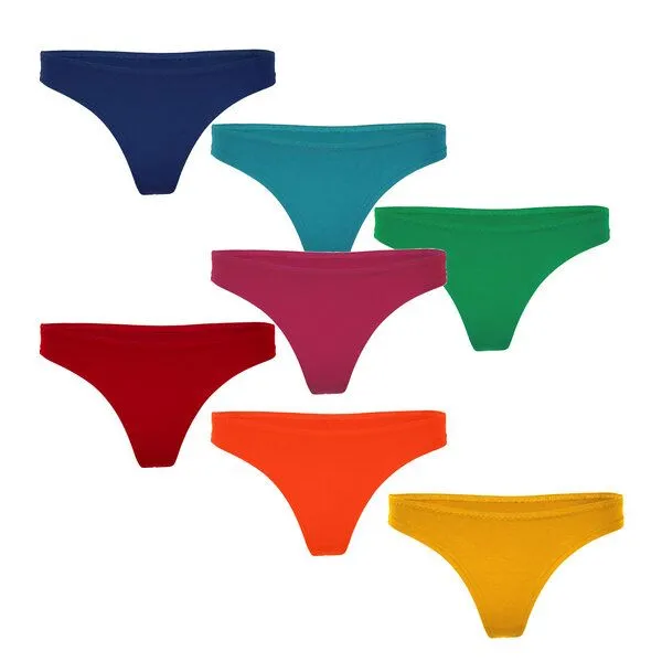 Frija Omina Frija Omina 7er Set Bio-String Pur uni, Regenbogen (mehrfarbig), – Produktbild 3 von 4