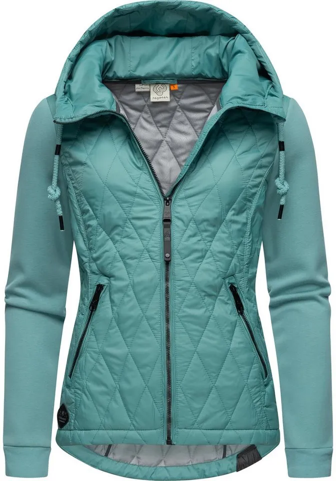 ragwear ragwear Outdoorjacke Lucinda Steppjacke aus modernem Materialmix mit Kapuze, Grün, – Produktbild 5 von 5