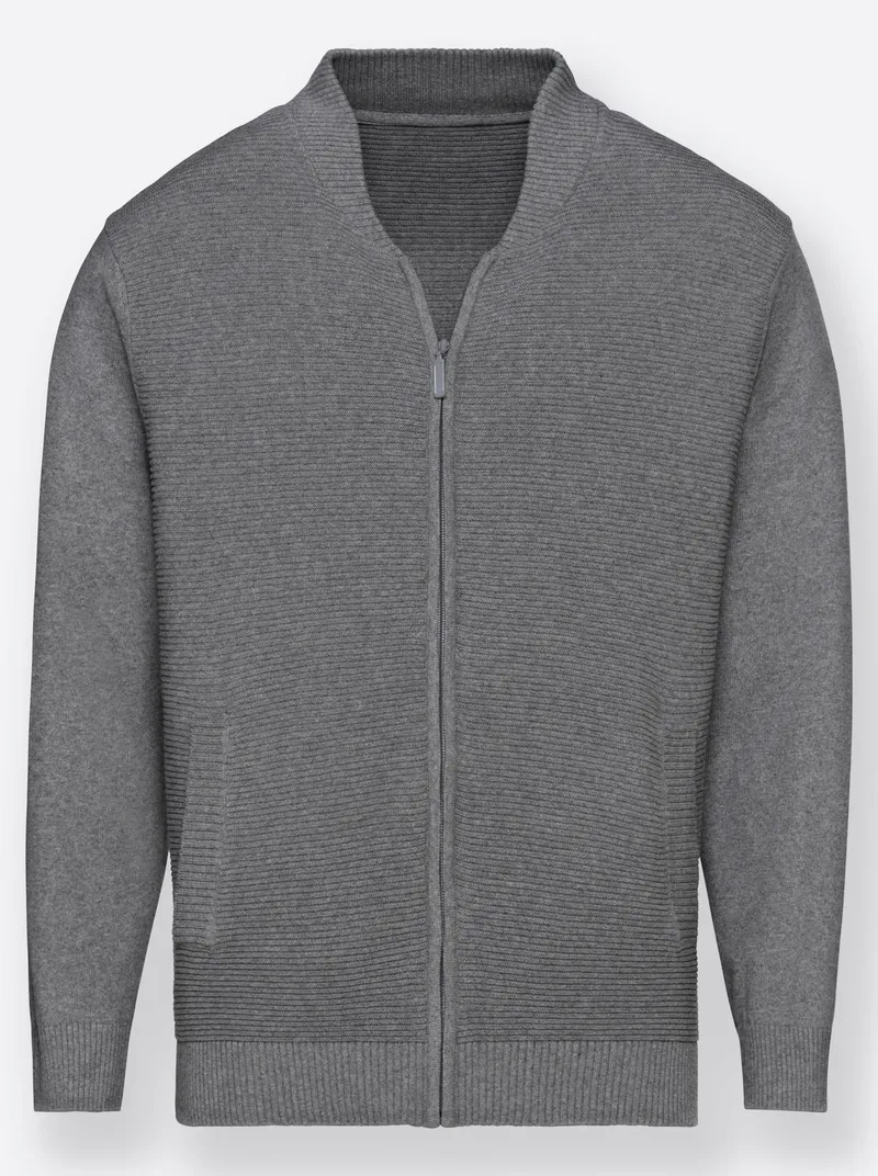 marco donati Strickjacke grau-meliert, Grau-meliert, – Produktbild 1 von 2